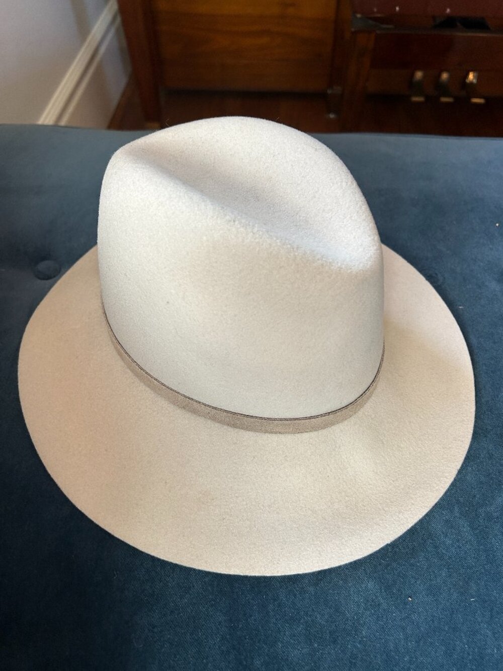 rag & bone Wool Felt Fedora Beige Small